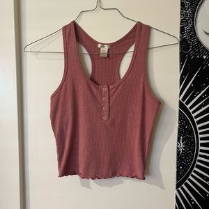 VINTAGE PINK TANK CAMI CROP TOP